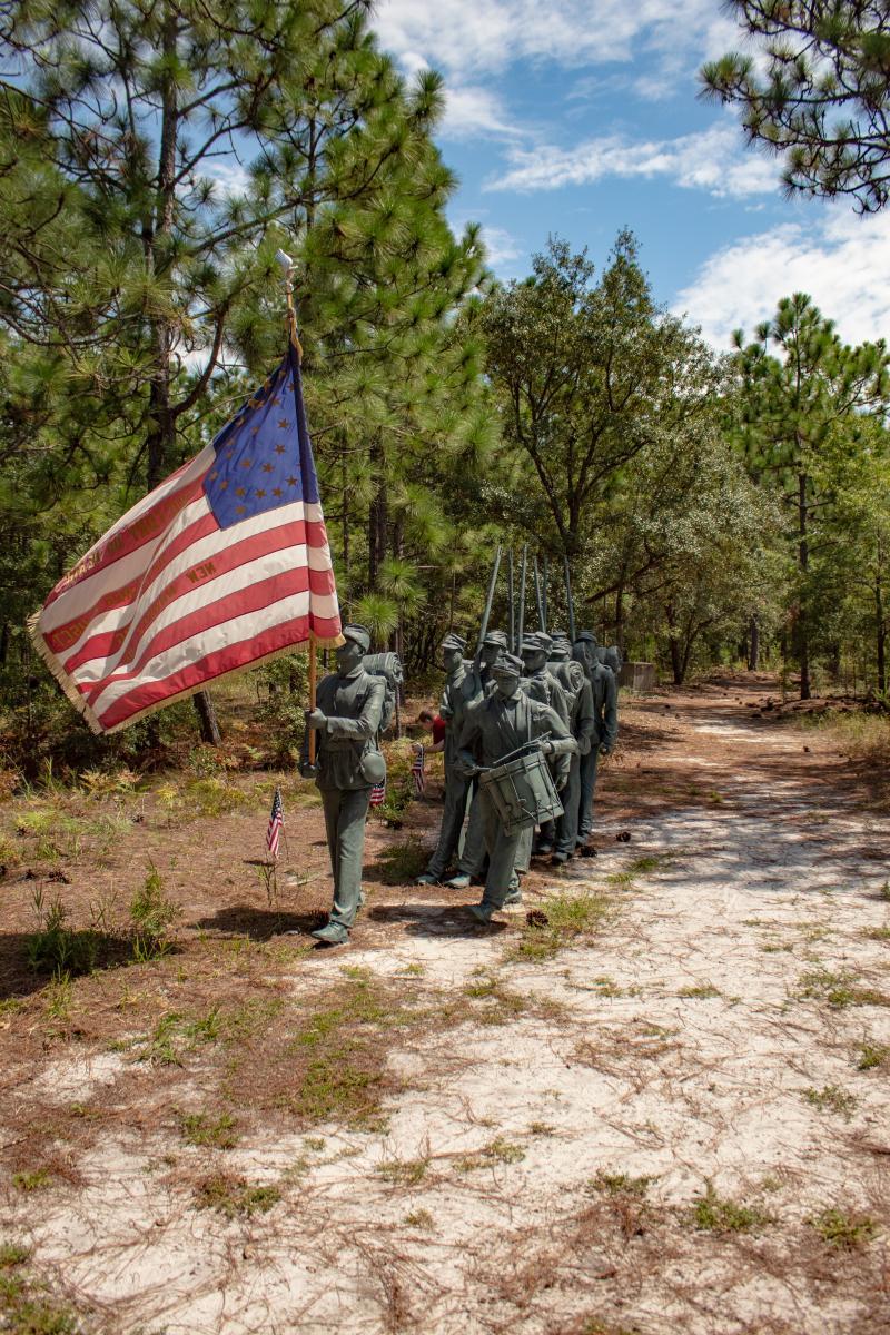 Boundless sculpture by Artist Stephen Hayes at Cameron Art Museum in Wilmington, NC