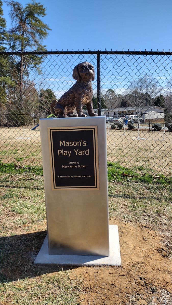 Mason the Shih Tzu sculpture by artist Ed Walker