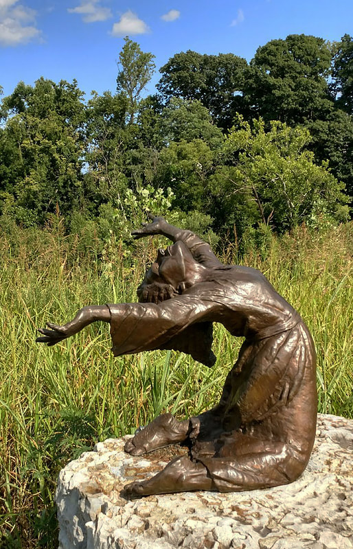 Calling the Powers sculpture by artist Larry Bechtel at Vic Thomas Park in Roanoke, VA
