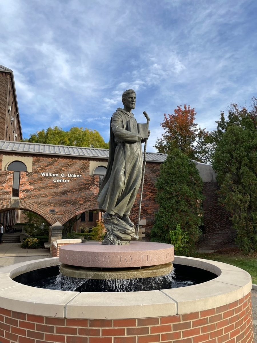 St. Benedict sculpture by artist Chas Fagan at St. Vincent's College in Latrobe, PA